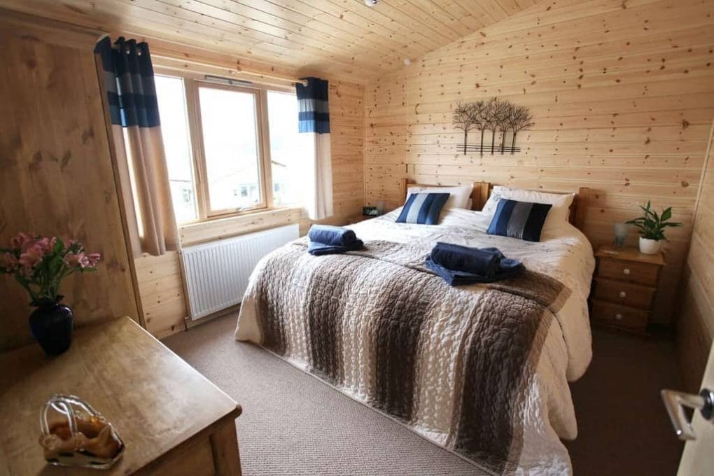 Bedroom at Hoe Grange Log Cabins