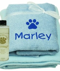 Personalised Puppy Gift Set with Puppy Shampoo Blue