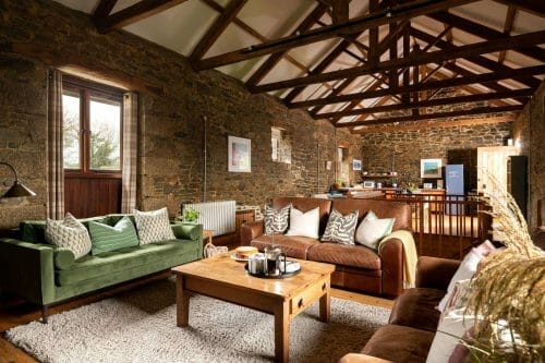 Mill Barn Living Room Tredarrup Cottages
