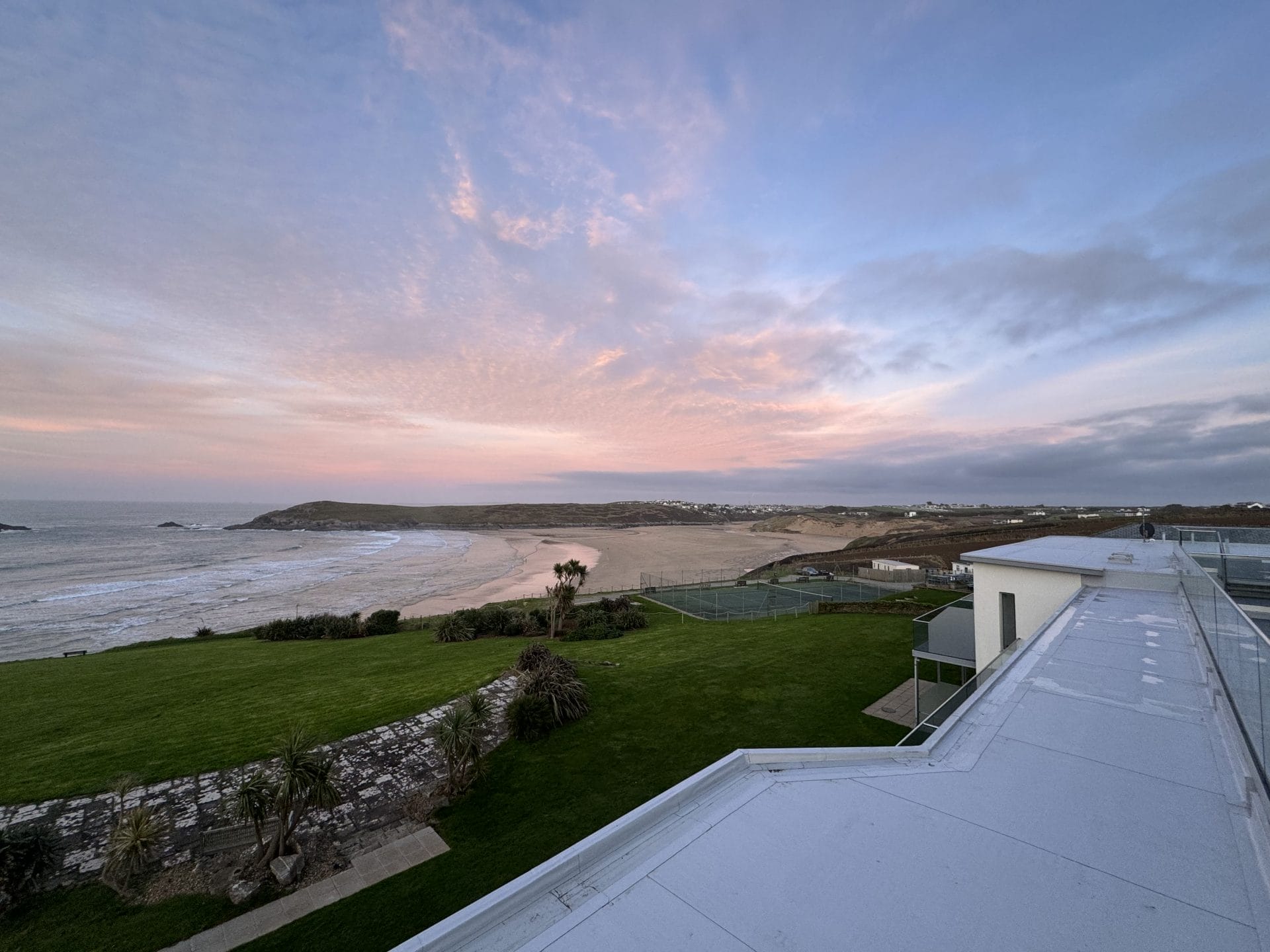 View from Dog Friendly Crantock Bay Apartments